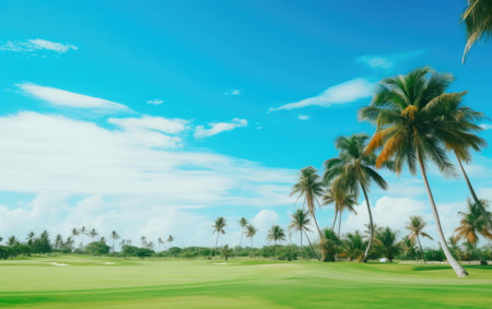 Golf Course Oasis in the Tropicsの素材