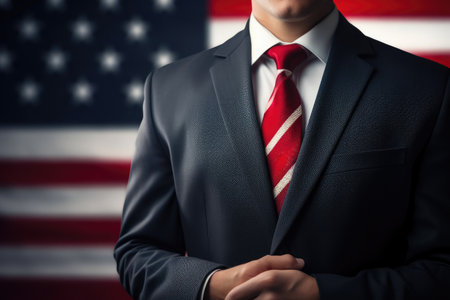 USA Flag Pin on Distinguished Gentlemanの素材