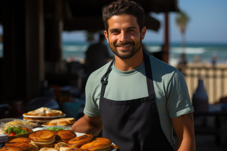 Experienced Cook Showcasing Indian Pancake Delicacyの素材