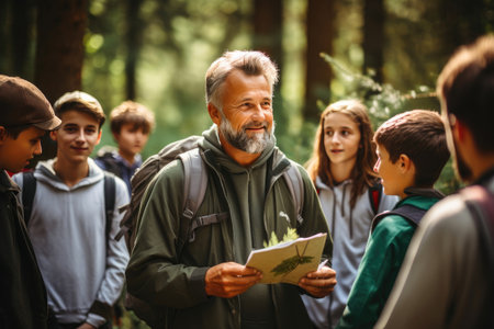 Retired Teacher Inspires Young Minds Outdoorsの素材