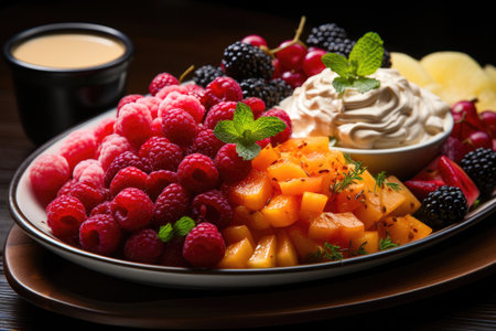 Exquisite Dessert Spread: Fruitsの素材