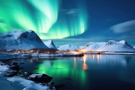 Lofoten's Celestial Symphony: Northern Lightsの素材
