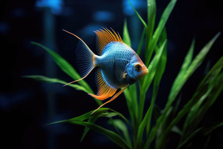 Angelic Angelfish Amidst Nature's Canvasの素材