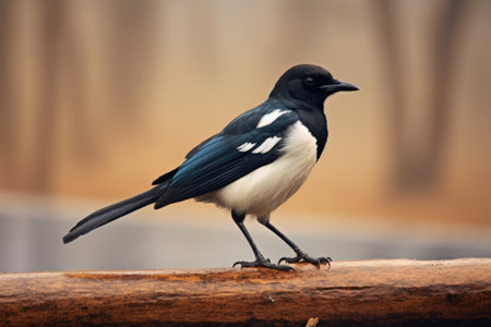 Solitary Eurasian Magpie Amidst Nature's Beautyの素材