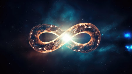 Cosmic Scene: Galactic Spiral and Black Hole Collideの素材