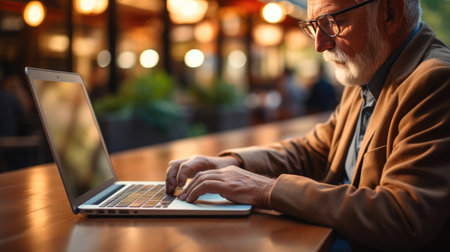 Wisdom Meets Technology: Seniors on Laptopsの素材