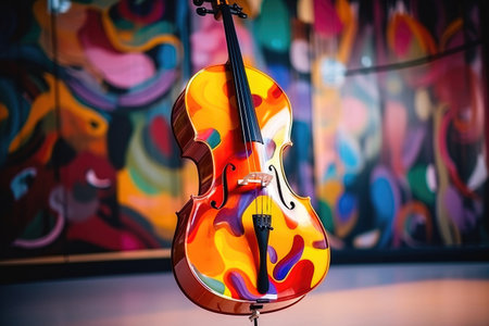 Cello and Colorful Notes Blendの素材