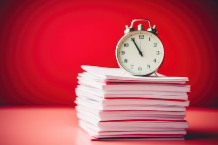 Time to Read: Books and an Alarm Clockの素材