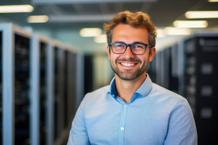 Empowered IT Administrator in Server Roomの素材