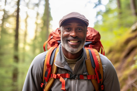 Healthy Lifestyle for Senior Black Manの素材