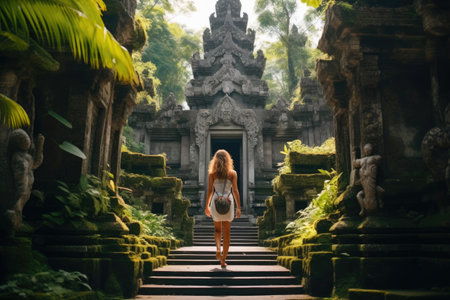 A Tourist's Adventure in Bali's Sacred Groundsの素材