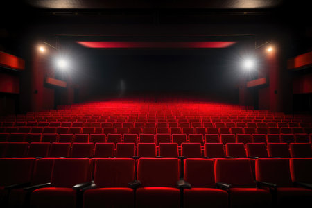 Vintage Auditorium in Red Huesの素材