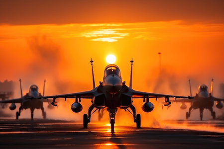 Awe-Inspiring Air Force Display at Twilightの素材