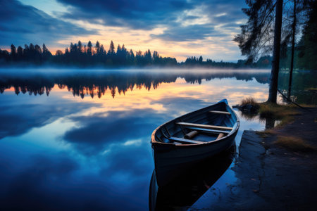Peaceful Lake: A Mirror to Serenityの素材