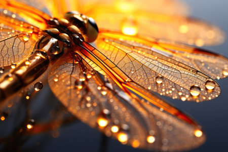 Dewy Dragonfly Wings in the Early Morningの素材