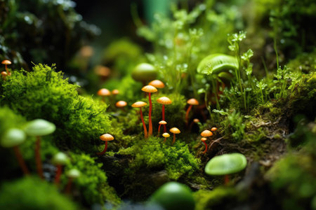 Hidden Treasures: Miniature Flora in the Mossの素材
