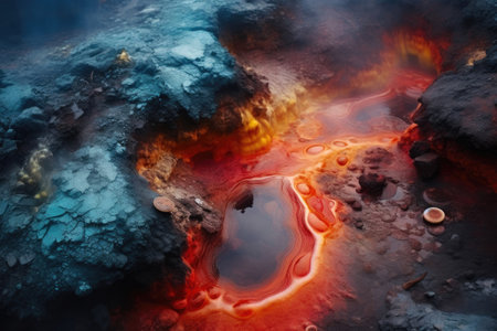 Colorful Chemistry: A Microscopic Look at Geothermal Springsの素材