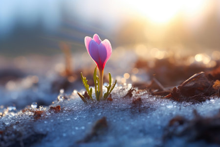 Winter's End: A Portrait of Spring's Arrivalの素材