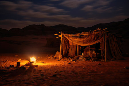 Camping Beneath the Arabian Night Skyの素材