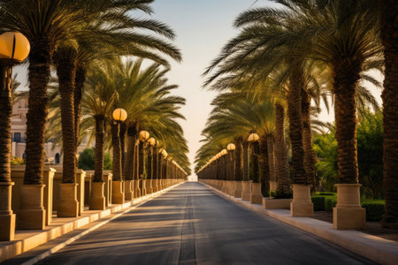 Iconic Dubai: A Boulevard of Palm Treesの素材