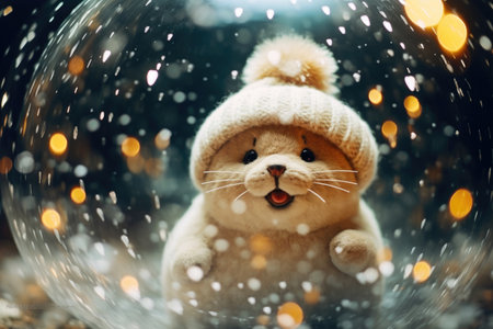 Winter Wonderland Snow Globe Sceneの素材