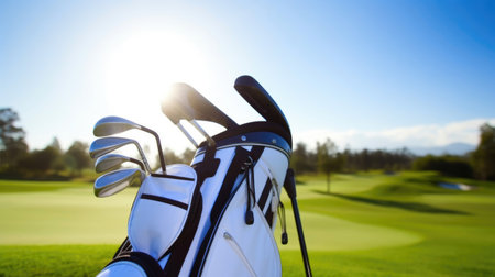 Closeup of Golfer's Bagの素材