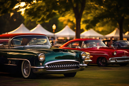 Exquisite Vintage Cars: Enthusiastic Gatheringの素材