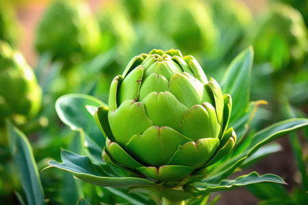Mature and Vibrant Green Artichokeの素材