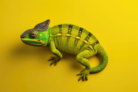 Colorful Chameleon on Vibrant Backgroundの素材