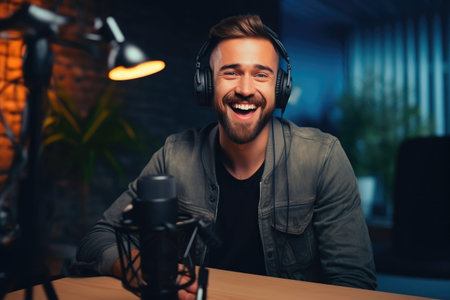 Close-Up of a Content Creator Speaking to Cameraの素材