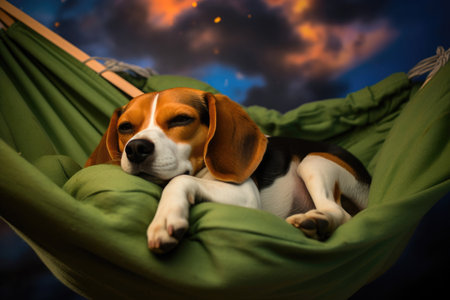 Dreamy Beagle: Napping Above the Cloudsの素材