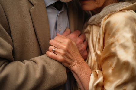 Graceful Aging: Holding Hands Through Timeの素材