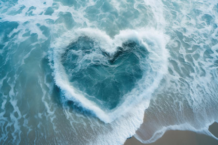 Nature's Love: Heart-Shaped Ocean Beautyの素材