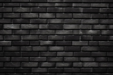 Sleek Ebony Brick Wall Textureの素材