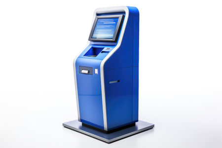 Airport Check-in Machine in Isolationの素材