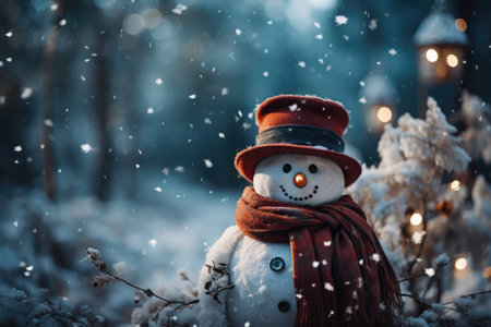 Snowman's Serenity in the Snowの素材