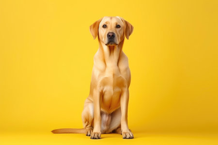 Adorable Labrador Retriever: A Colorful Portraitの素材