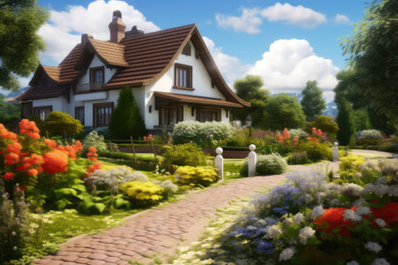 Elegant Villa in the Heart of Summerの素材