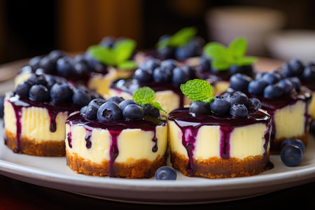 Sweet Temptation: Blueberry-Infused Cheesecake Bitesの素材
