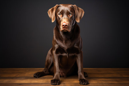 Furry Friend: Captivating Labrador Retriever Close-Upの素材
