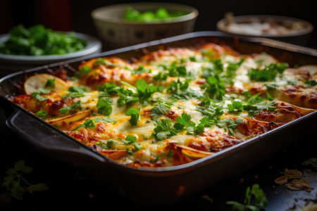 Delicious Zucchini Casserole with Golden Cheeseの素材