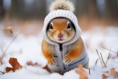 Winter-Ready Chipmunk: Santa's Little Helperの素材