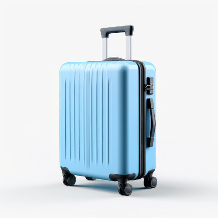 Travel Essentials: Light Blue Luggageの素材