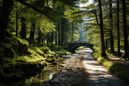 Mystical Forest Road: Nature's Sanctuaryの素材