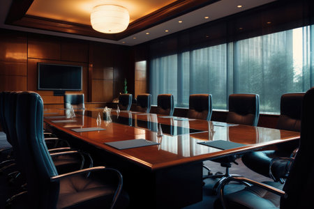 Chic Executive Meeting Space with Flawless Presentationの素材