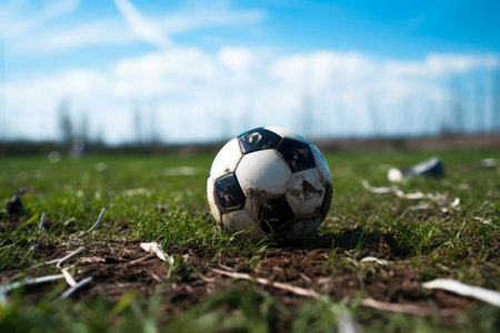 Football in the Center Circleの素材