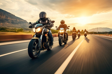 High-Speed Motorcycle Symphony in the Cloudsの素材