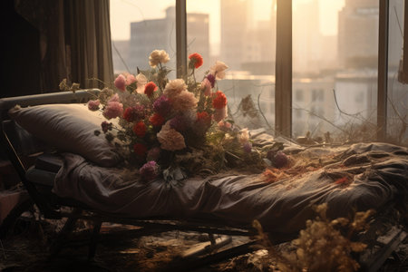 Survival's Fragrant Embrace: Flowers in Conflictの素材