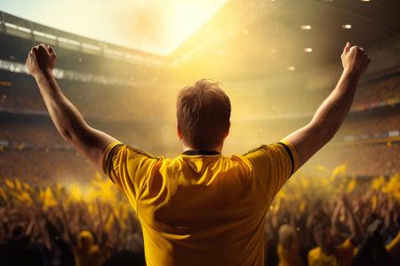 Enthusiastic Fans Celebrating Victoryの素材