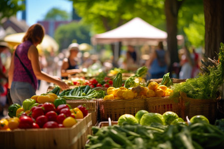 Harvest Delights: Fresh Produce Amidst Market Hustleの素材